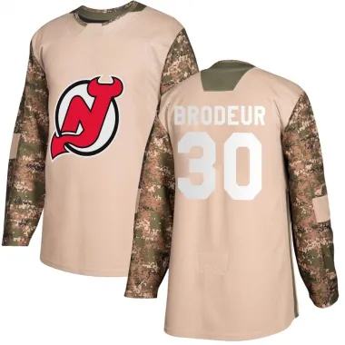 Camo Men's Martin Brodeur Authentic New Jersey Devils Veterans Day Practice Jersey