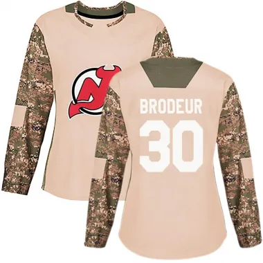 Camo Women's Martin Brodeur Authentic New Jersey Devils Veterans Day Practice Jersey