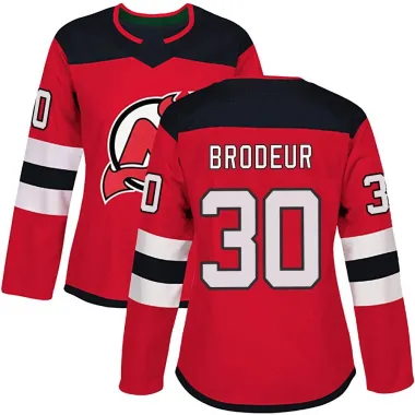 Red Women's Martin Brodeur Authentic New Jersey Devils Home Jersey