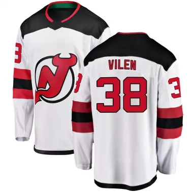 White Men's Topias Vilen Breakaway New Jersey Devils Away Jersey